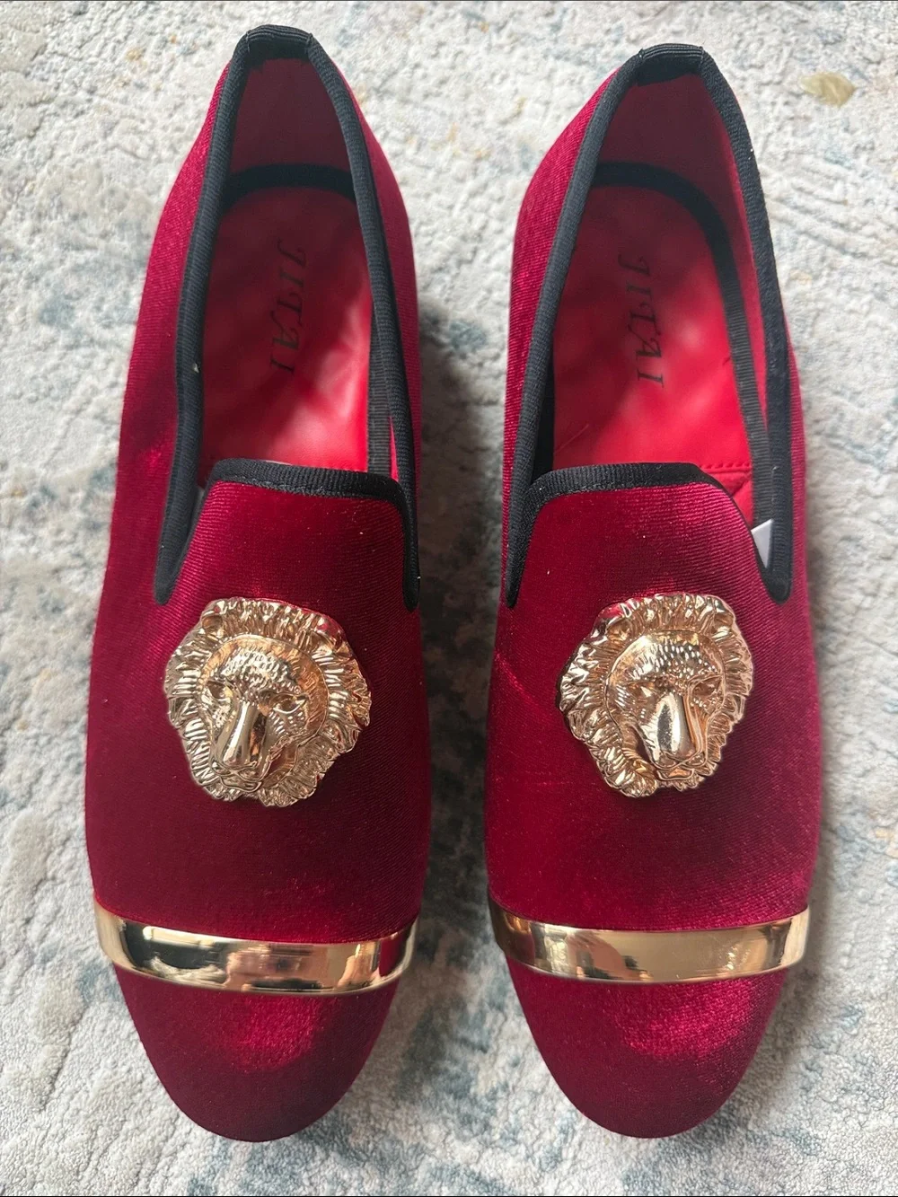Men’s Velvet Slip-On Loafers in Fuchsia